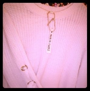NWT Lace up Sleeve sweater